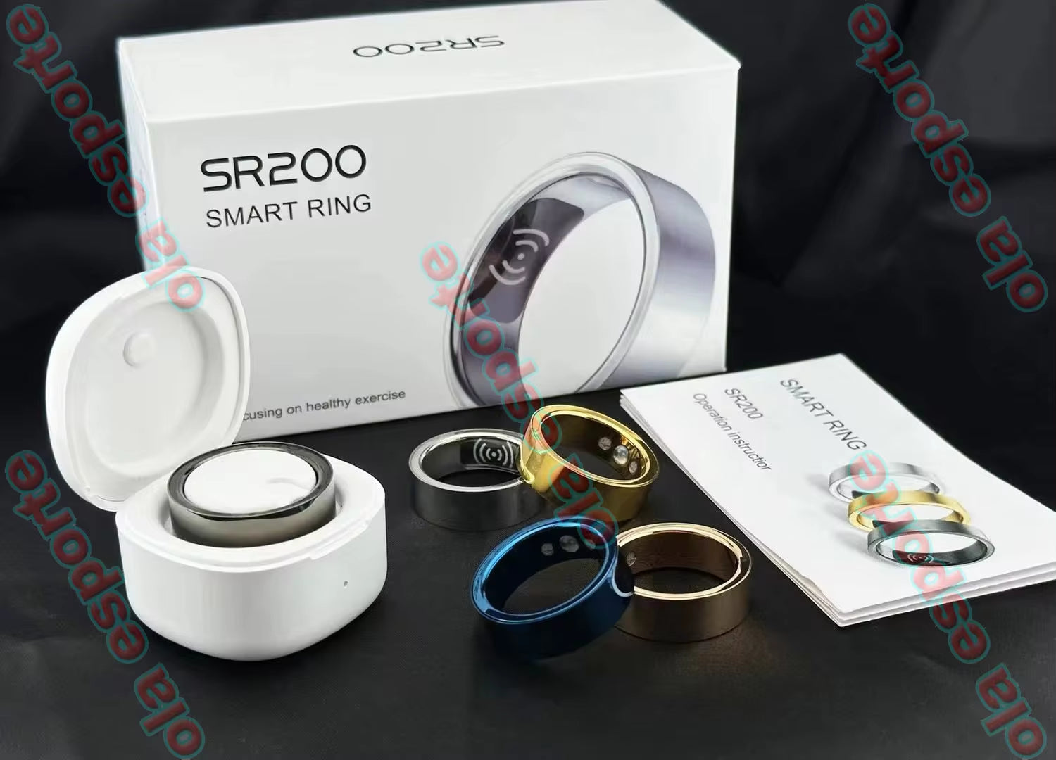 2024 Smart Health Ring Women Men Heart Rate Body Temperature Sport Bluetooth Ring Wireless Charging Smart Sensor Ring for Xiaomi